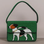 Custom Hand-Beaded Pet Portrait Shoulder Bag