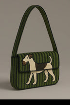 Custom Hand-Beaded Pet Portrait Shoulder Bag